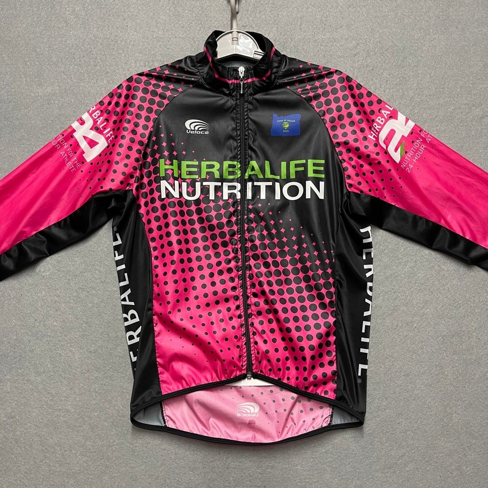 Veloce Cycling Jersey Womens‎ Small Pink Long Sleeve Herbalife Nutrition Oregon - Picture 2 of 16